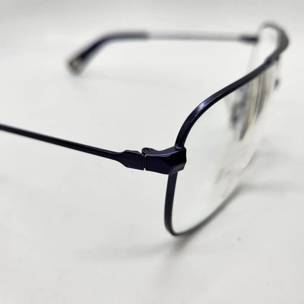 Vintage Paul Smith Eyeglasses Navy Metal 63-14-35 PS-835‎ Wide Mens Large Retro